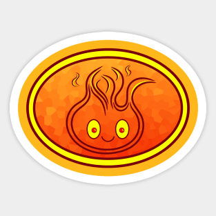 Smiling Flame Slime Logo 1 Sticker